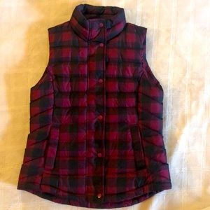 GAP warm vest, plaid